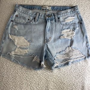 Abercrombie light jean shorts